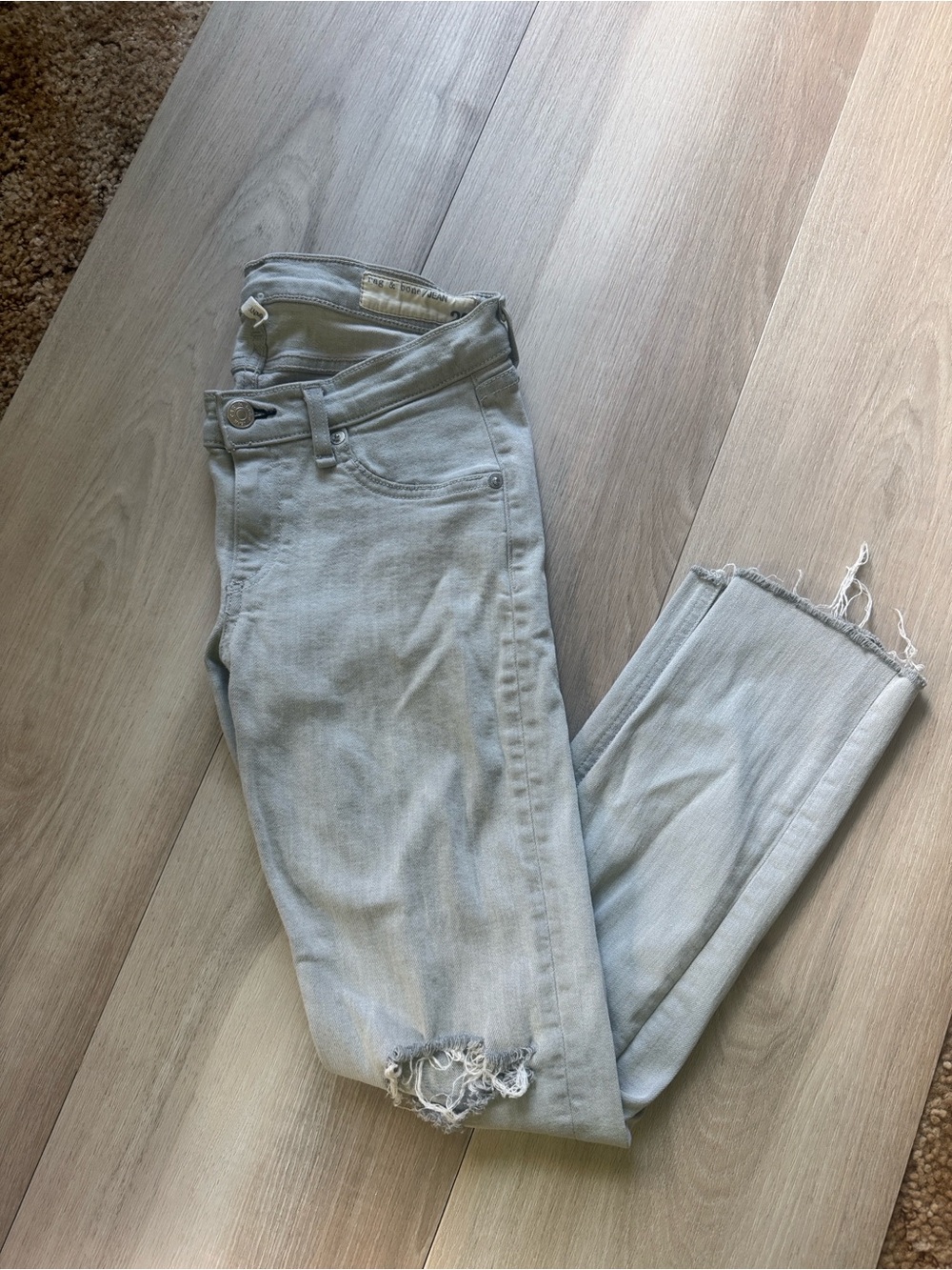 rag & bone Light Gray Jeans Size 26